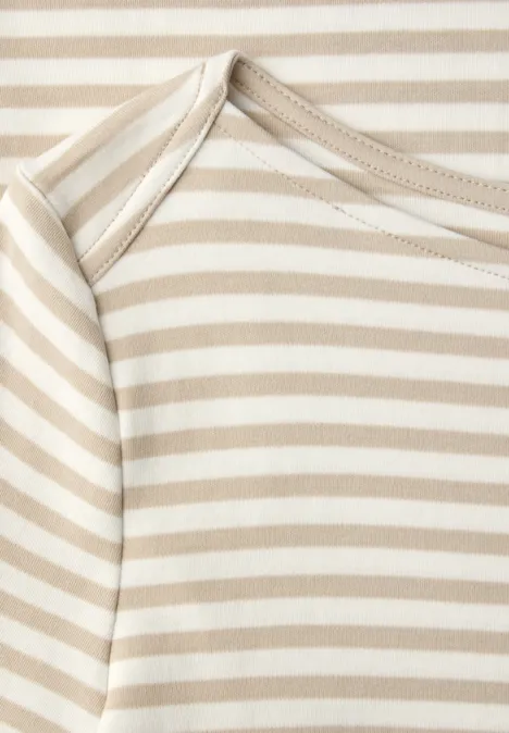 T-shirt à rayures cotton beige