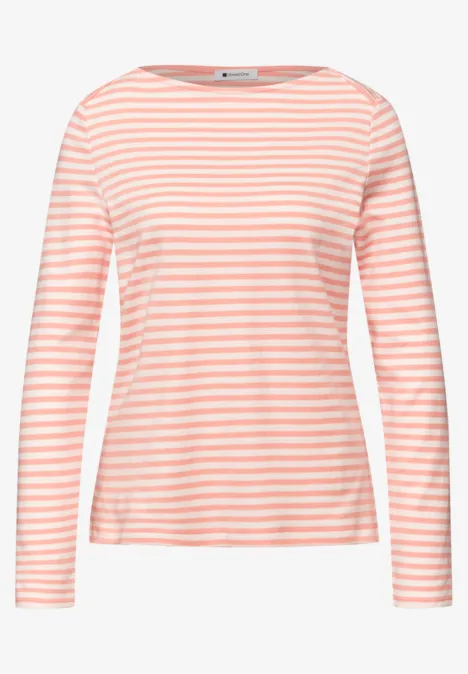 T-shirt à rayures light apricot