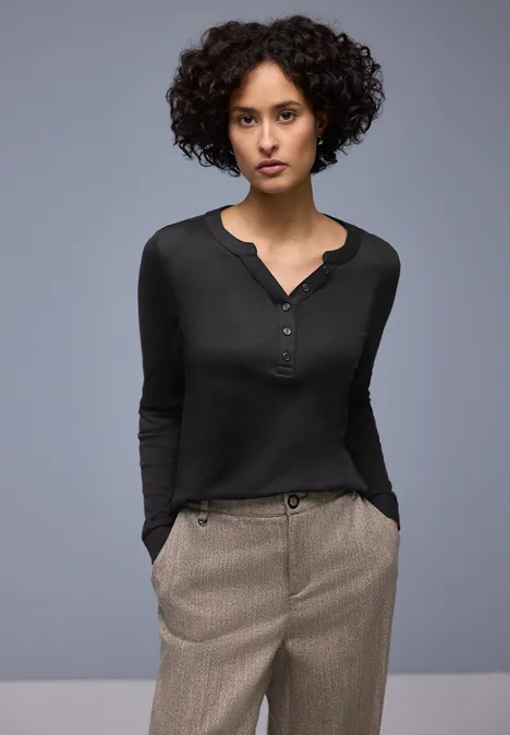 T-shirt en couleur unie Black