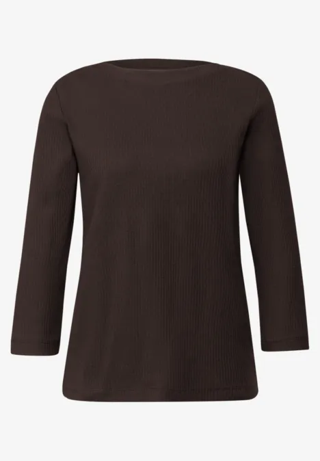 Shirt in Rippstruktur molten earth
