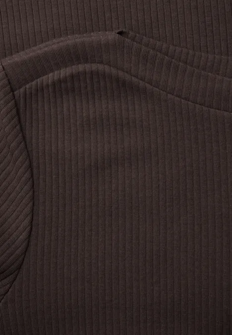 Shirt in Rippstruktur molten earth