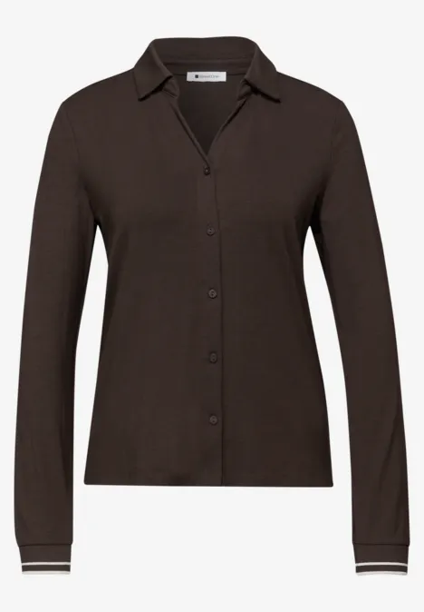 Shirt im Blusen-Look molten earth