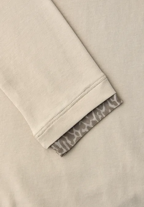 Shirt met leo details cotton beige
