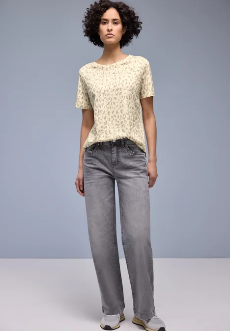 Leo-Shirt mit Foliendetails light terra mocha