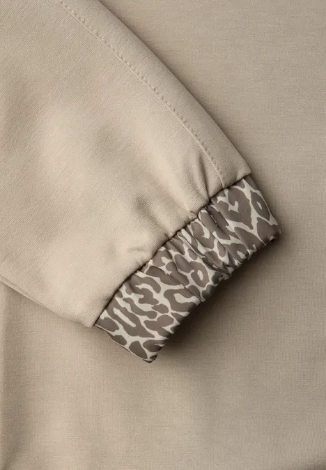 Hoodie jas cotton beige