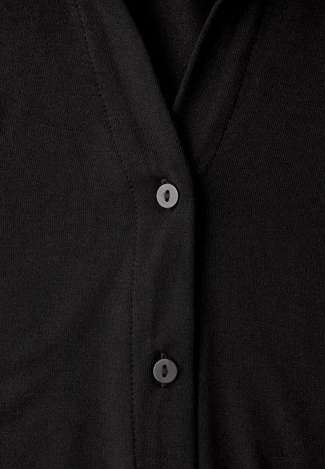 Bluzka z detalami w stylu college Black