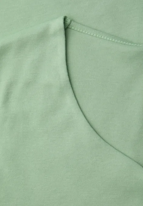 Shirt mit Herzausschnitt pale mint green