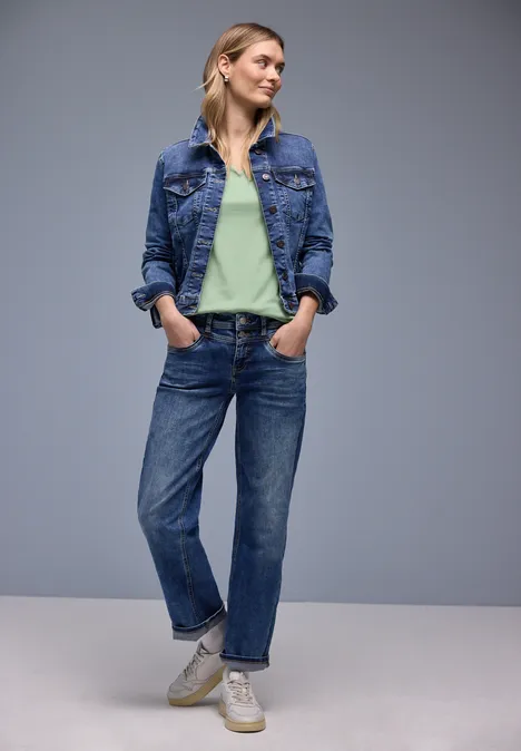 Shirt mit Herzausschnitt pale mint green