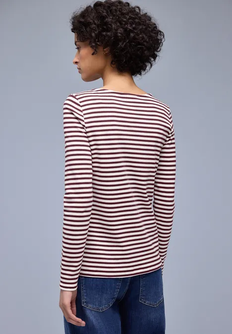 Gestreiftes Shirt truffle red Gestreiftes Shirt truffle red