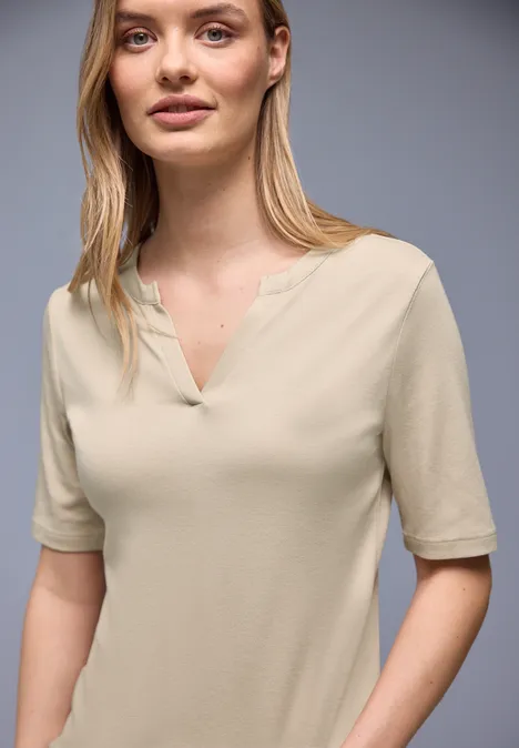 T-shirt de base cotton beige