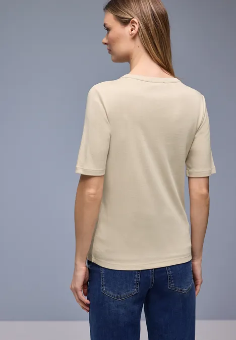 T-shirt de base cotton beige