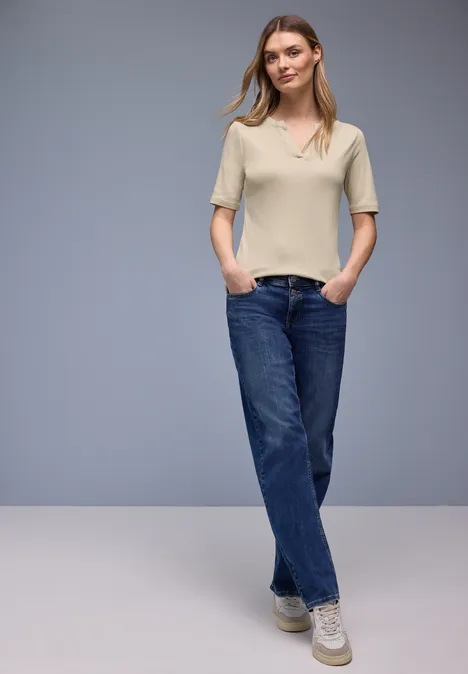 T-shirt de base cotton beige