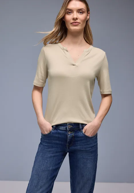 T-shirt de base cotton beige