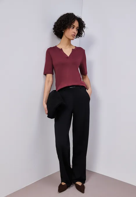 T-shirt de base truffle red