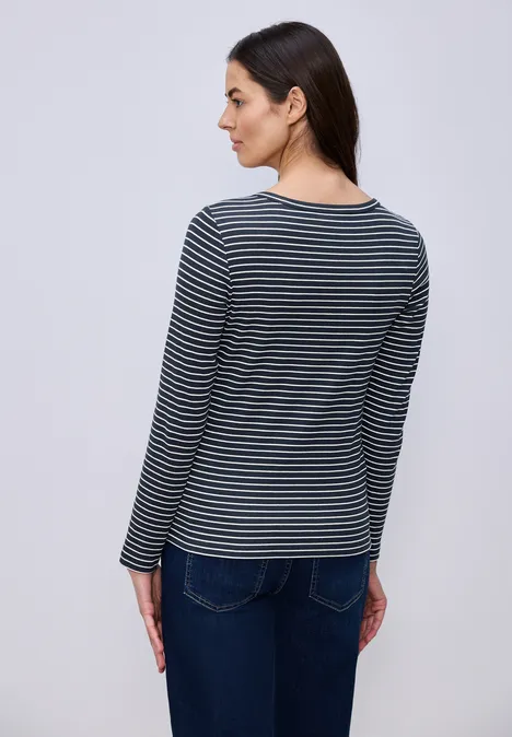 Gestreiftes Shirt shadowed navy