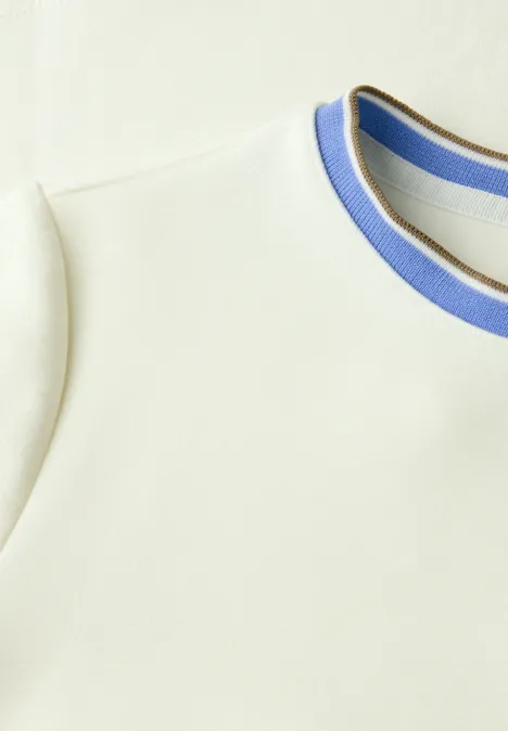 T-shirt avec détail contrasté off white T-shirt avec détail contrasté off white