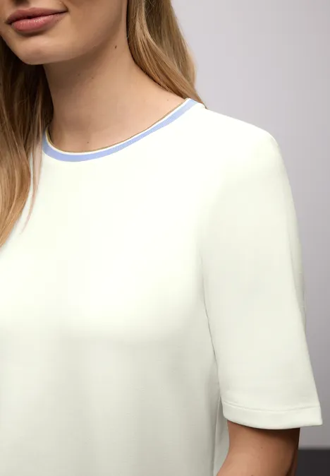 T-shirt avec détail contrasté off white T-shirt avec détail contrasté off white