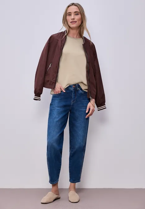 T-shirt avec détail contrasté cotton beige