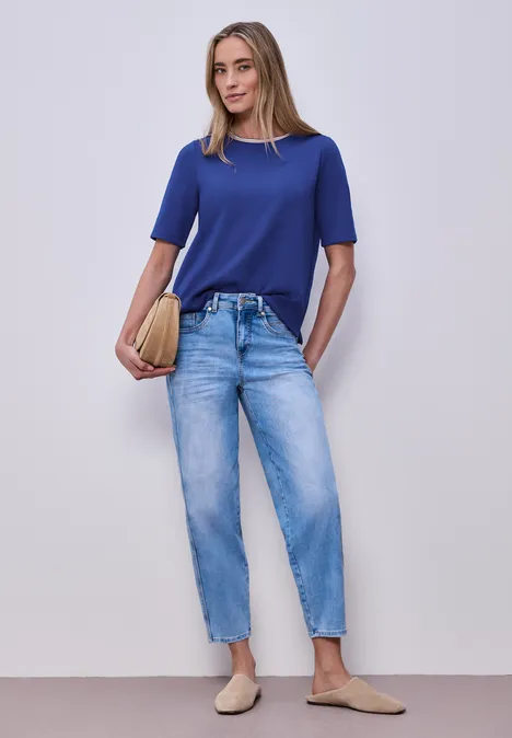 T-shirt avec détail contrasté amparo blue