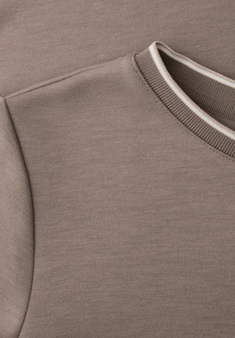 T-shirt avec détail contrasté light terra mocha