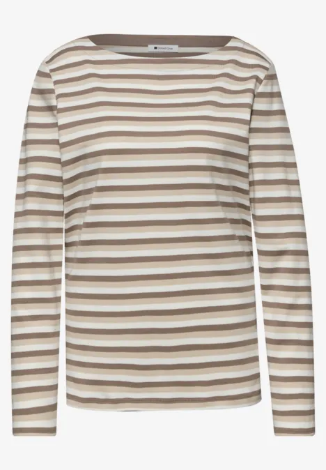 Gestreiftes Shirt light terra mocha