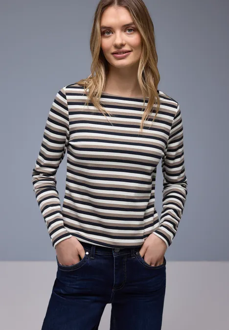 Gestreiftes Shirt shadowed navy