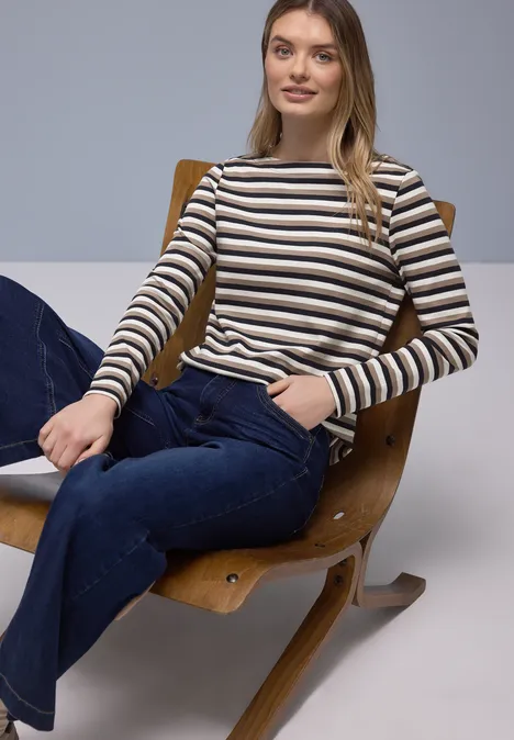 Gestreiftes Shirt shadowed navy