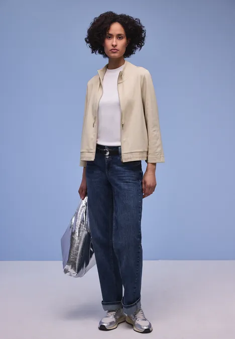 Kurtka na suwak cotton beige