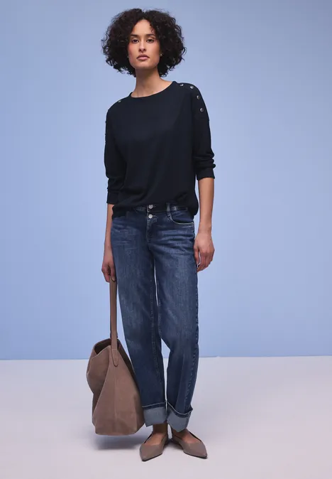 T-shirt avec détail de boutons shadowed navy T-shirt avec détail de boutons shadowed navy