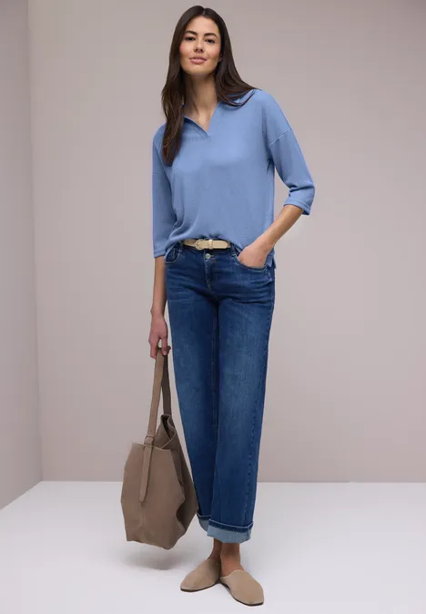 T-shirt en couleur unie bonnet blue