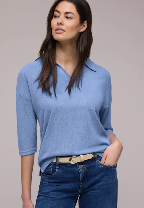 T-shirt en couleur unie bonnet blue