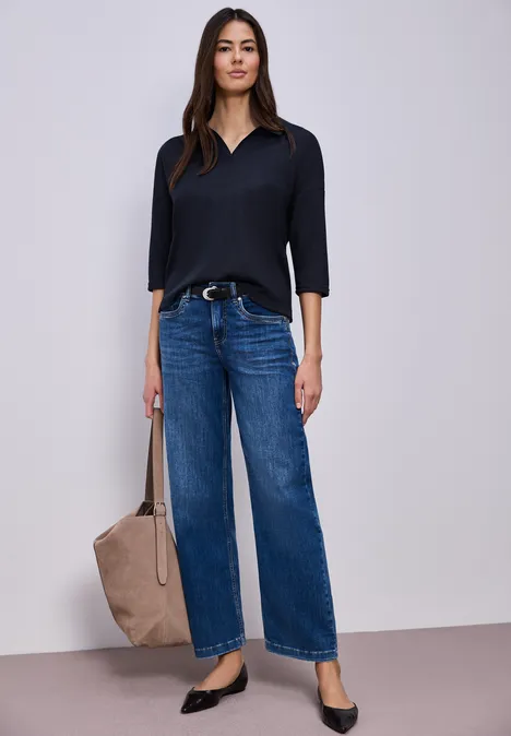 Koszulka w jednolitym kolorze shadowed navy