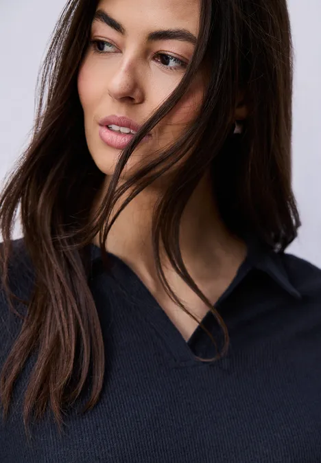 Koszulka w jednolitym kolorze shadowed navy