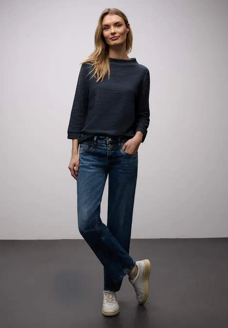 Shirt met structuur shadowed navy