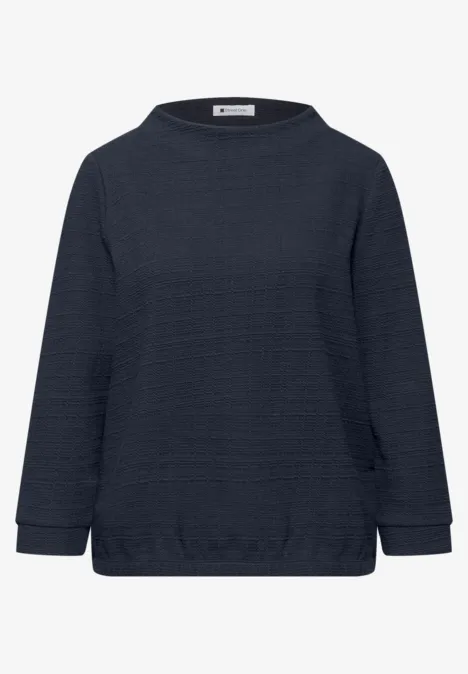 Shirt met structuur shadowed navy