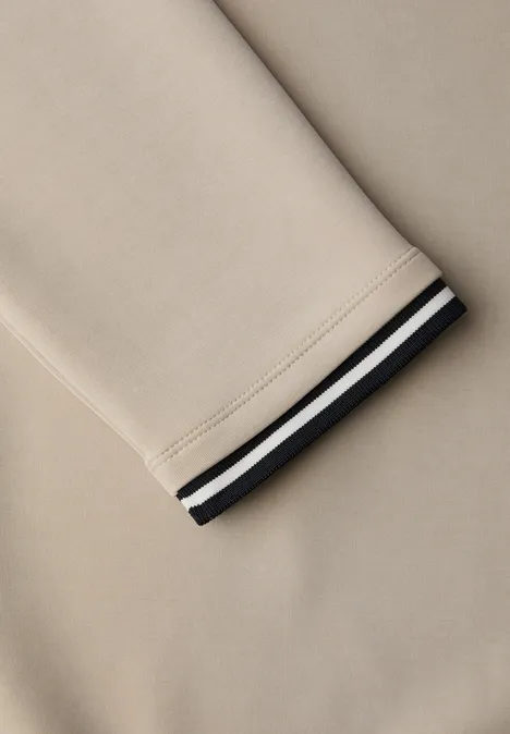 Chemise aspect soie avec détails cotton beige Chemise aspect soie avec détails cotton beige