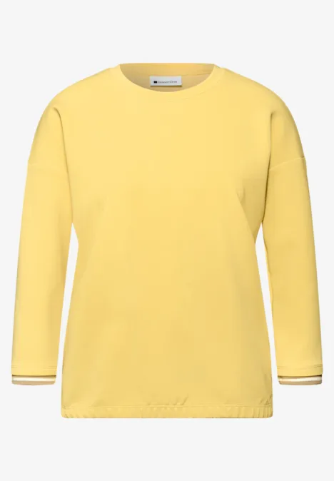 Shirt met zijdeachtige look en details bloom yellow Shirt met zijdeachtige look en details bloom yellow