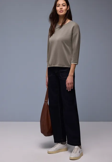 Chemise aspect soie avec détails light terra mocha Chemise aspect soie avec détails light terra mocha