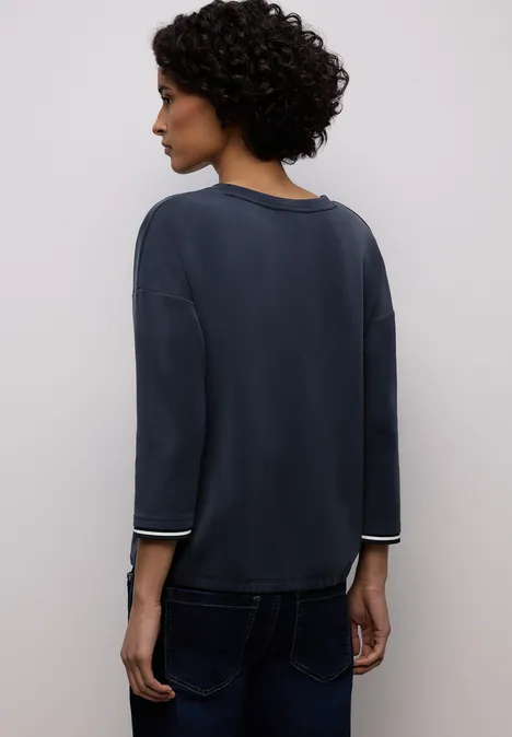 Chemise aspect soie avec détails shadowed navy Chemise aspect soie avec détails shadowed navy