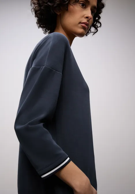 Chemise aspect soie avec détails shadowed navy Chemise aspect soie avec détails shadowed navy