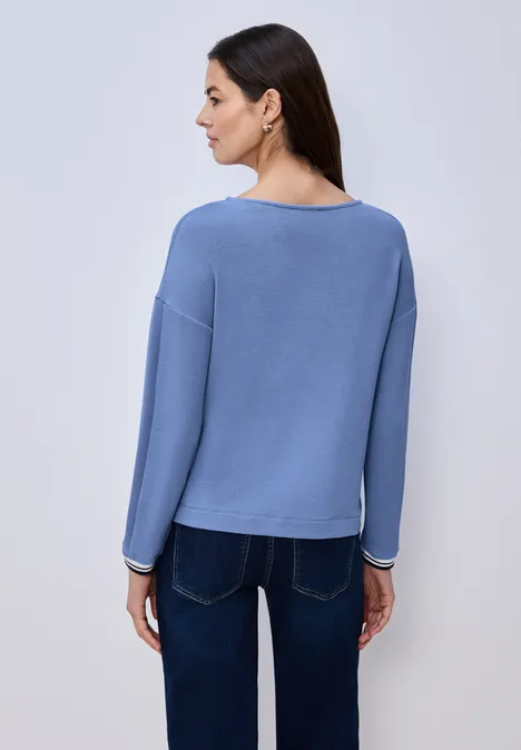 T-shirt avec détails en tape bonnet blue