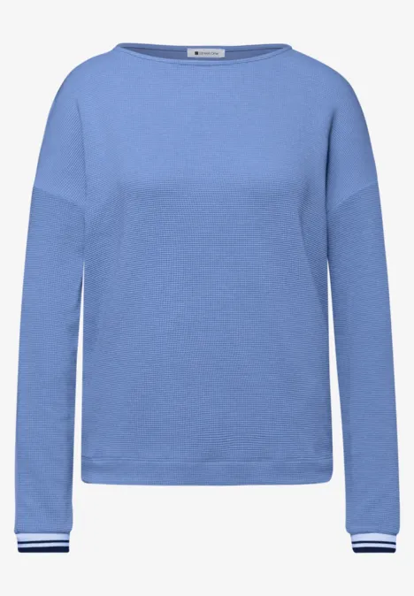 T-shirt avec détails en tape bonnet blue