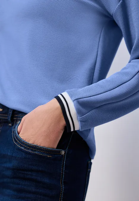 T-shirt avec détails en tape bonnet blue