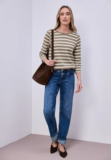 Gestreiftes Shirt light terra mocha