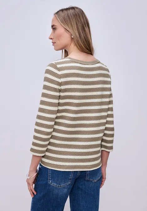 Gestreiftes Shirt light terra mocha