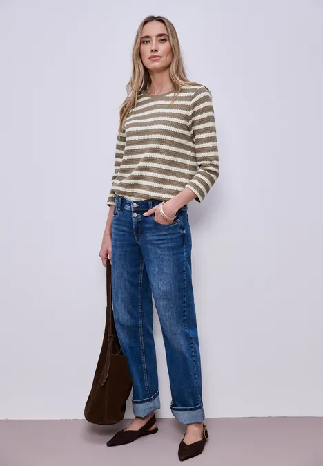 Gestreiftes Shirt light terra mocha