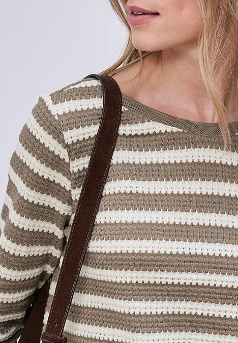 Gestreiftes Shirt light terra mocha