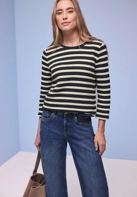 Gestreiftes Shirt shadowed navy