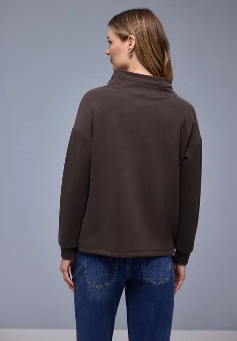 Shirt in effen kleur molten earth