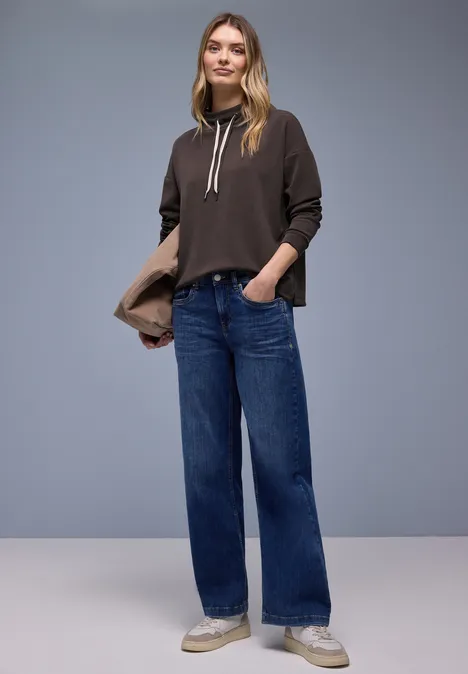 Shirt in effen kleur molten earth